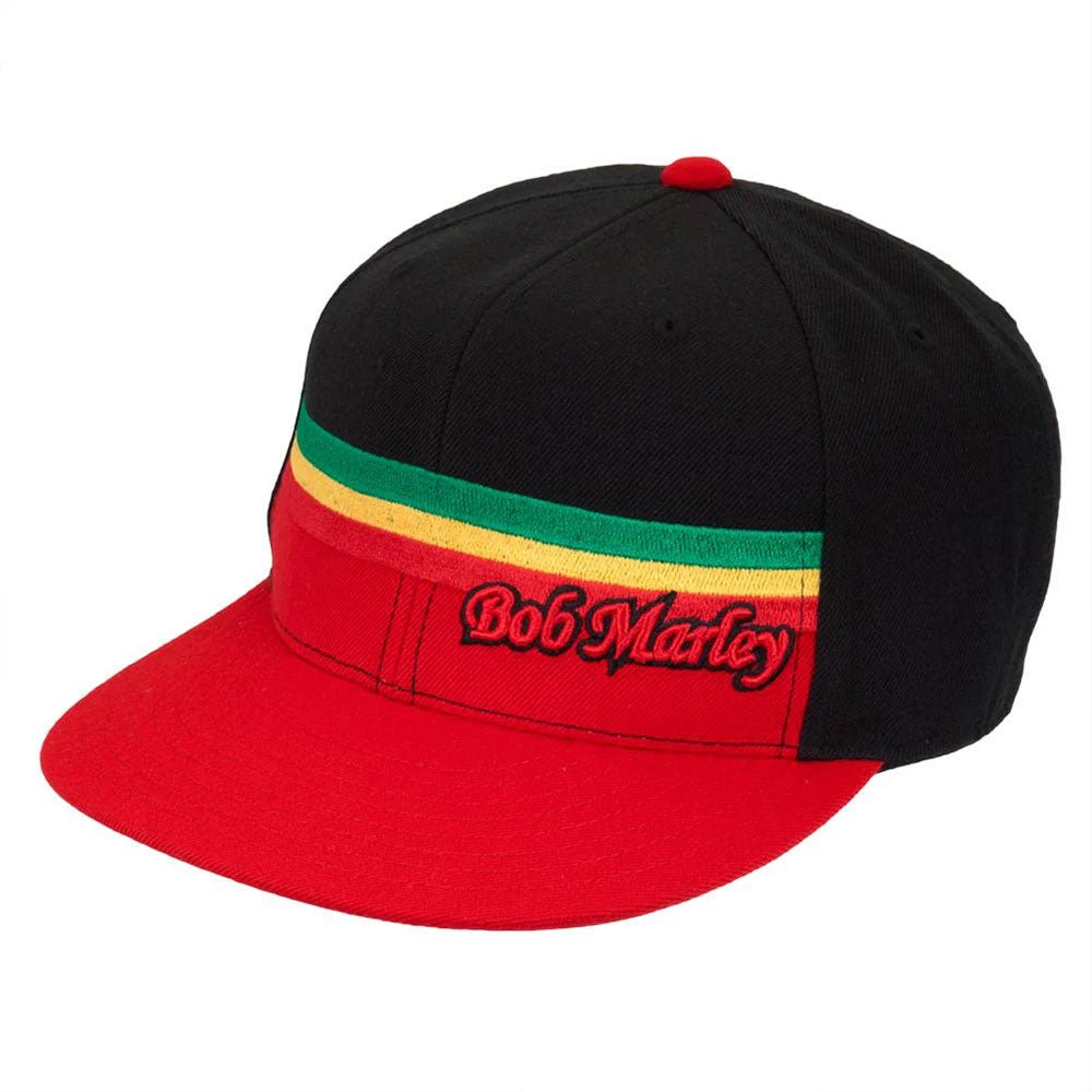 BOB MARLEY - (追悼 45周年 ) - Rasta Stripe Yellow Fitted Cap / 限定